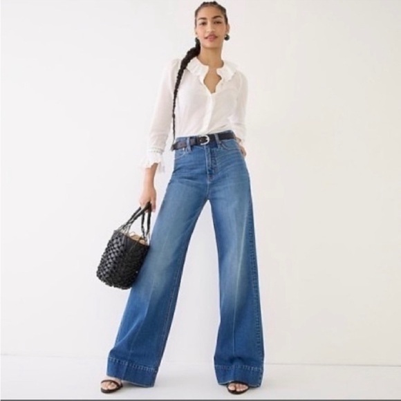 JCREW NWT SEDONA LEATHER BASKET BAG - Picture 2 of 6